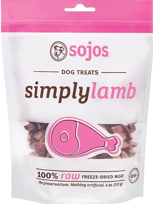 Sojos Simply Lamb Freeze-Dried Raw Dog Treat 4oz