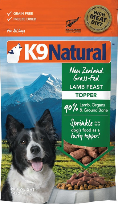 K9 Natural Lamb Feast Freeze-Dried Dog Food Topper 5oz