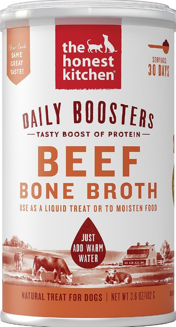 The Honest Kitchen Daily Boosters Instant Bone Broth Beef for Dogs