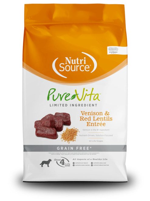 PureVita Grain-Free Venison & Red Lentil Dry Dog Food
