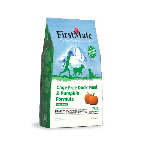 FirstMate Cage Free Duck Meal & Pumpkin Dry Dog Food 5lb