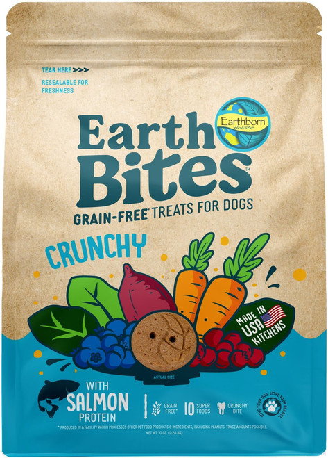 Earthborn Earthbites Crunchy Grain-Free Salmon Meal Dog Treats 2lb