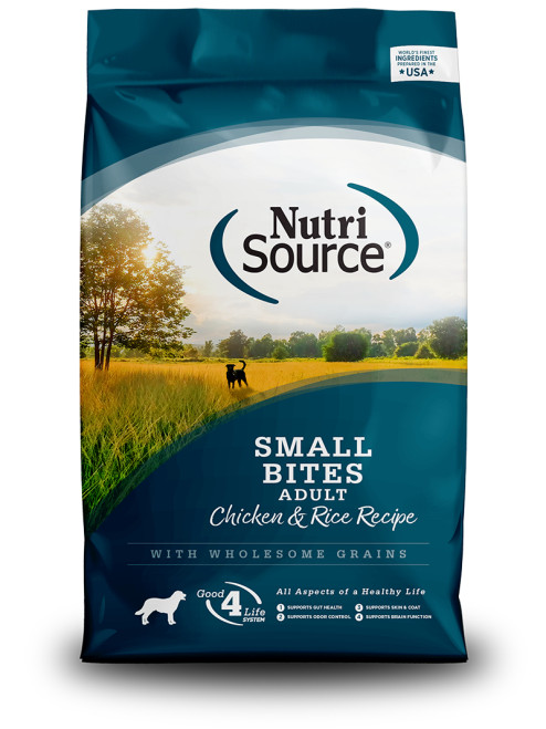 NutriSource Adult Chicken & Rice Small Bites Dry Dog Food