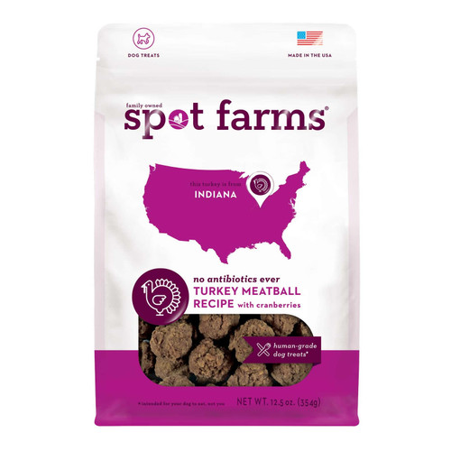 Spot Farms Turkey Meatball With Cranberries Dog Treats 12.5oz