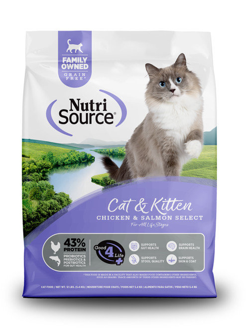 NutriSource Grain-Free Chicken & Salmon Dry Cat Food