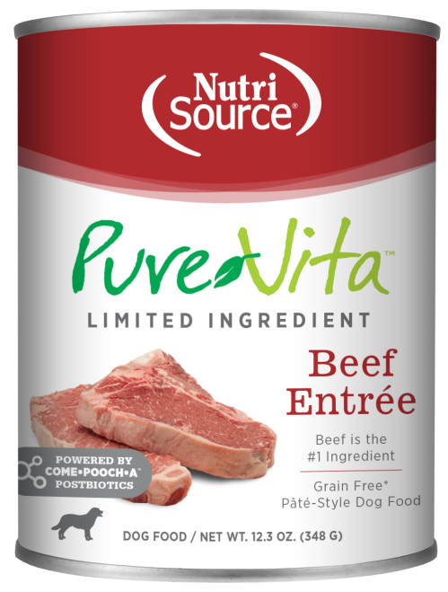 PureVita Limited Ingredient Beef Wet Dog Food 12.3oz