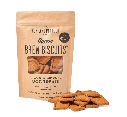Portland Pet Food Brew Biscuits with Bacon Dog Treats 5oz