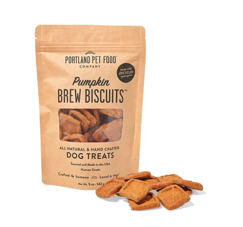 Portland Pet Food Brew Biscuits with Pumpkin Dog Treats 5oz