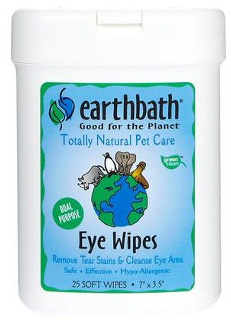 Earthbath Eye Wipes for Dogs & Cats 25 Pack