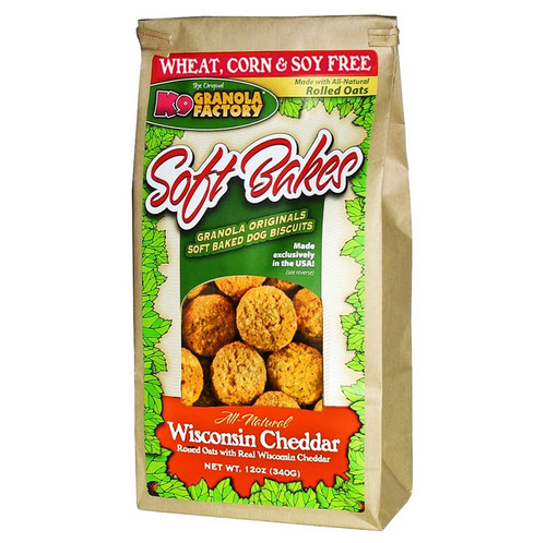 K9 Granola Factory Soft Bakes Wisconsin Cheddar Recipe Dog Treats 12oz