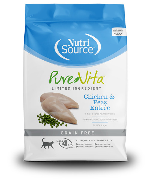 PureVita Grain-Free Chicken & Peas Dry Cat Food