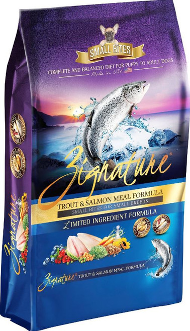 Zignature Grain-Free Small Bites Trout & Salmon Formula Dry Dog Food