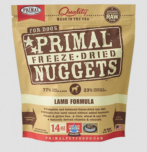 Primal Raw Freeze-Dried Lamb Formula Dog Food Nuggets