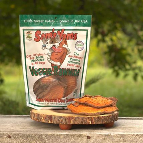 Sam's Yams Veggie Rawhide Sweet Potato Dog Chew Treat