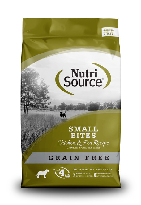 NutriSource Grain-Free Chicken & Pea Small Bites Dry Dog Food
