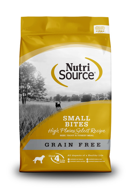 NutriSource Grain-Free High Plains Select Small Bites Dry Dog Food