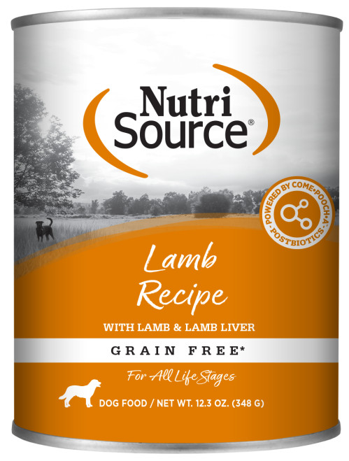 NutriSource Grain-Free Lamb Formula Canned Dog Food 12.3oz