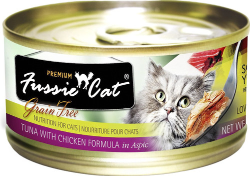 Fussie Cat Grain-Free Tuna With Chicken in Aspic Canned Cat Food 2.8oz