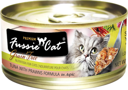 Fussie Cat Grain-Free Tuna With Prawns in Aspic Canned Cat Food 2.8oz