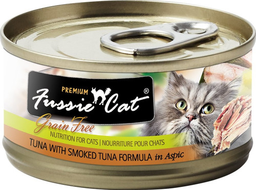 Fussie Cat Grain-Free Tuna With Smoked Tuna in Aspic Canned Cat Food 2.8oz