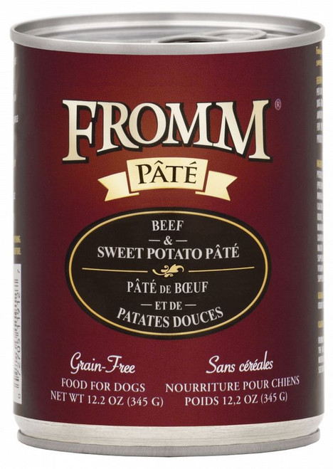 Fromm Grain-Free Beef & Sweet Potato Pate Canned Dog Food 12.2oz