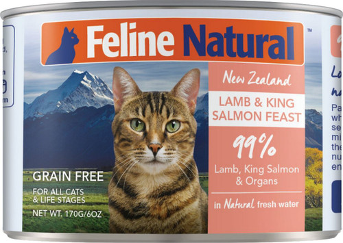 Feline Natural Grain-Free Lamb & King Salmon Feast Canned Cat Food