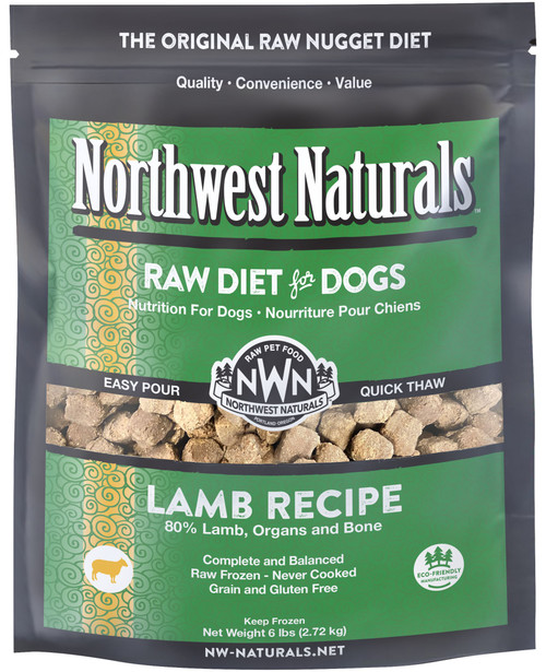 Northwest Naturals Lamb Recipe Raw Frozen Dog Food Nuggets