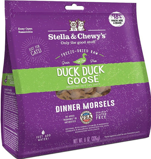 Stella & Chewy's Duck Duck Goose Freeze-Dried Raw Cat Food 8oz