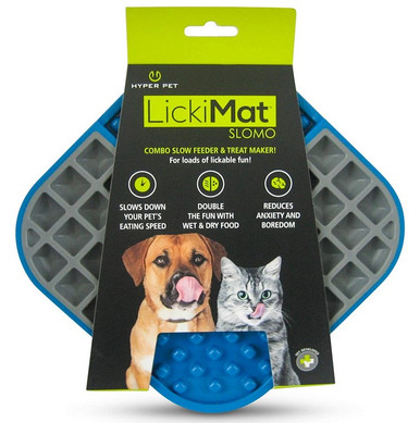 LickiMat Slomo Cat Slow Feeder Mat, Orange, 8-in x 8-in