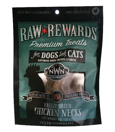 Northwest Naturals Freeze-Dried Chicken Necks for Dogs & Cats 10ct