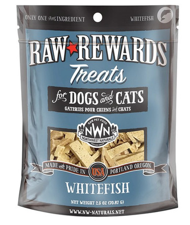  Northwest Naturals Raw Rewards Freeze-Dried Whitefish Treats  for Dogs and Cats - Bite-Sized Pieces - Healthy, 1 Ingredient, Human Grade  Pet Food, All Natural - 10 Oz (Pack of 3) : Pet Supplies