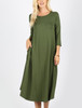 Cyber Deals T Shirt Swing Dress Olive