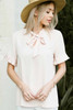 Vintage Inspired Bow Tie Blouse *Cream* Final Sale