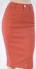 Colored Denim Skirt Terracotta *Womens* FINAL SALE