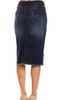 Nicole Elastic Waist Denim Skirt  *Dark Wash*