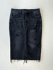 Charlotte Distressed Denim Skirt *Black*