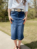 Kendra Distressed Denim Skirt *Indigo Wash*