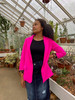 Stacie Animal Print Blazer *Hot Pink*