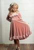 Sophie Girls Velvet Dress *Pretty Pink*