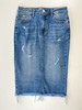 Charlotte Distressed Denim Skirt *Lightwash*