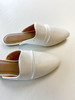 Lynne White Leather Mules