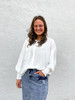 Rebecca Button Up Tunic Top *white*