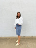 Rebecca Button Up Tunic Top *white*