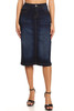 Bridget Whiskered Denim Skirt Dark Wash