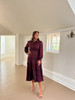 Meredith Button Tiered Dress *Wine* FINAL SALE