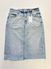 Nory TNR JEANS Light Indigo Raw Hem Denim Skirt