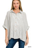 Valerie Oversize Top *Charcoal Stripe*