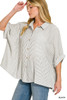 Valerie Oversize Top *Charcoal Stripe*