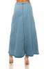 Kelly Button Front Denim Maxi Length Skirt Light Wash *FINAL SALE*