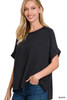Ribbed Knit Top *Black*